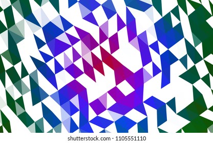 Dark Multicolor, Rainbow vector blurry hexagon pattern. An elegant bright illustration with gradient. Brand new design for your business.