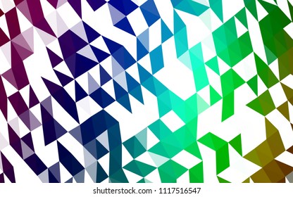 Dark Multicolor, Rainbow vector blurry triangle template. Triangular geometric sample with gradient.  The template can be used as a background for cell phones.