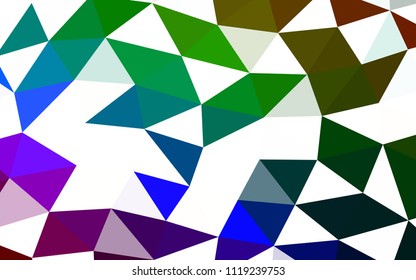 Dark Multicolor, Rainbow vector blurry hexagon blurry triangle. An elegant bright illustration with gradient. The elegant pattern can be used as part of a brand book.