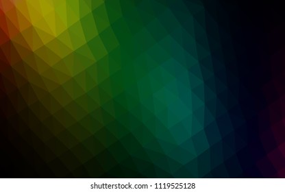 Dark Multicolor, Rainbow vector blurry hexagon template. A completely new color illustration in a vague style. A new texture for your design.