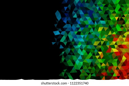 Dark Multicolor, Rainbow vector blurry triangle template. An elegant bright illustration with gradient. Brand new design for your business.