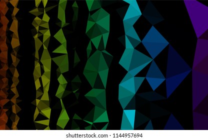 Dark Multicolor, Rainbow vector blurry hexagon texture. Brand new colored illustration in blurry style with gradient. A completely new design for your business.