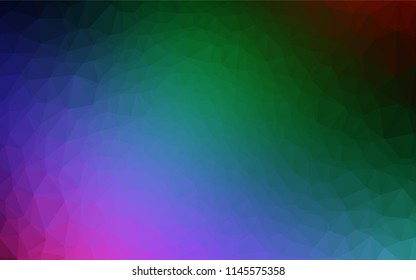 Dark Multicolor, Rainbow vector blurry hexagon pattern. Brand new colored illustration in blurry style with gradient. The elegant pattern can be used as part of a brand book.