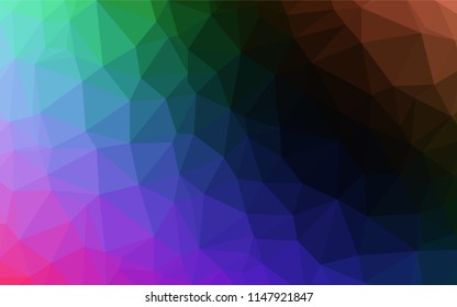 Dark Multicolor, Rainbow vector blurry hexagon template. A completely new color illustration in a vague style. The elegant pattern can be used as part of a brand book.