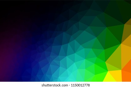 Dark Multicolor, Rainbow vector blurry hexagon texture. A vague abstract illustration with gradient. The template can be used as a background for cell phones.