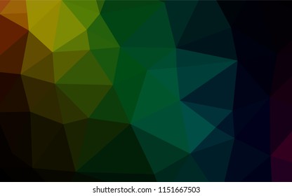 Dark Multicolor, Rainbow vector blurry hexagon template. Colorful illustration in abstract style with gradient. A completely new template for your business design.