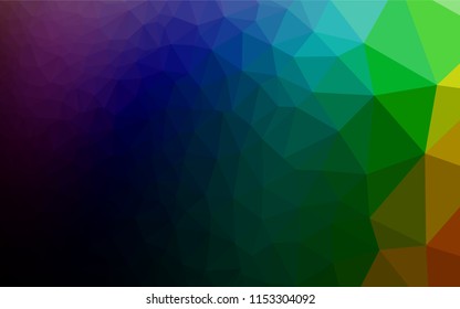 Dark Multicolor, Rainbow vector blurry hexagon texture. Colorful illustration in abstract style with gradient. A completely new template for your business design.