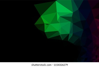 Dark Multicolor, Rainbow vector blurry hexagon pattern. Glitter abstract illustration with an elegant design. A completely new template for your business design.
