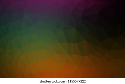 Dark Multicolor, Rainbow vector blurry hexagon pattern. Colorful abstract illustration with gradient. A completely new design for your business.