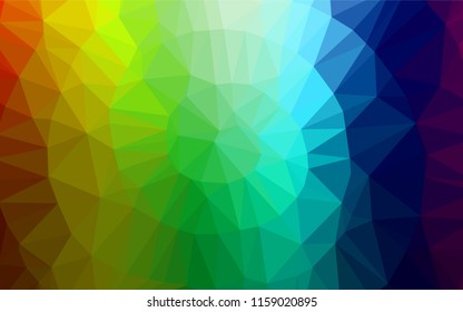 Dark Multicolor, Rainbow vector blurry hexagon pattern. Modern geometrical abstract illustration with gradient. A completely new template for your business design.