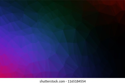 Dark Multicolor, Rainbow vector blurry hexagon template. Glitter abstract illustration with an elegant design. A completely new design for your business.