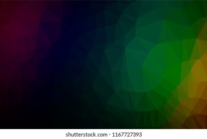 Dark Multicolor, Rainbow vector blurry hexagon texture. Colorful illustration in abstract style with gradient. The completely new template can be used for your brand book.