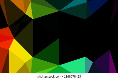 Dark Multicolor, Rainbow vector blurry hexagon template. Brand new colored illustration in blurry style with gradient. A new texture for your design.