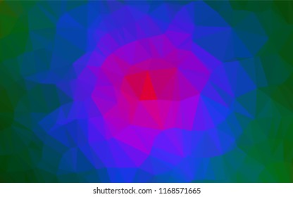 Dark Multicolor, Rainbow vector blurry hexagon template. Glitter abstract illustration with an elegant design. A completely new template for your business design.