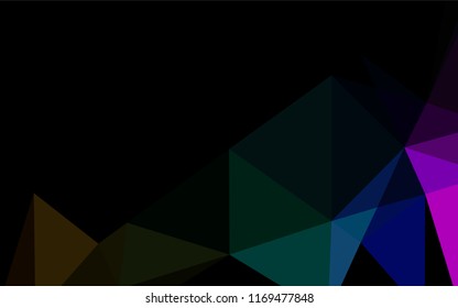 Dark Multicolor, Rainbow vector blurry hexagon texture. Colorful abstract illustration with gradient. The best triangular design for your business.