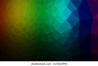 Dark Multicolor, Rainbow vector blurry hexagon texture. Colorful illustration in abstract style with gradient. Brand new style for your business design.