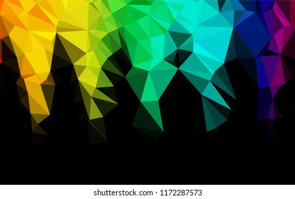 Dark Multicolor, Rainbow vector blurry hexagon template. Shining colored illustration in a Brand new style. Brand new style for your business design.