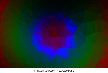 Dark Multicolor, Rainbow vector blurry hexagon template. Brand new colored illustration in blurry style with gradient. A completely new design for your business.