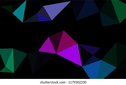 Dark Multicolor, Rainbow vector blurry hexagon texture. Creative illustration in halftone style with gradient. A completely new design for your business.