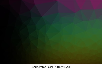 Dark Multicolor, Rainbow vector blurry hexagon template. A completely new color illustration in a vague style. Brand new style for your business design.