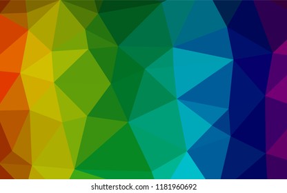 Dark Multicolor, Rainbow vector blurry hexagon texture. Creative illustration in halftone style with gradient. Brand new style for your business design.