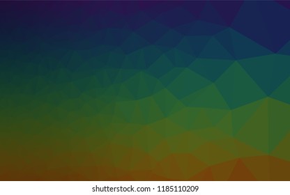 Dark Multicolor, Rainbow vector blurry hexagon texture. Geometric illustration in Origami style with gradient.  The completely new template can be used for your brand book.