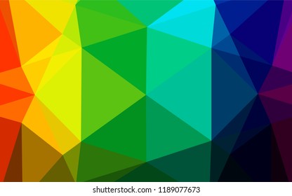 Dark Multicolor, Rainbow vector blurry hexagon texture. Creative geometric illustration in Origami style with gradient. The elegant pattern can be used as part of a brand book.