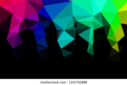 Dark Multicolor, Rainbow vector blurry hexagon texture. Modern geometrical abstract illustration with gradient. The completely new template can be used for your brand book.