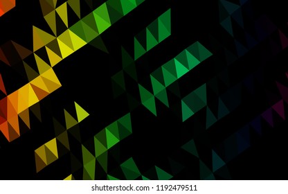 Dark Multicolor, Rainbow vector blurry hexagon texture. Modern geometrical abstract illustration with gradient. A completely new template for your business design.