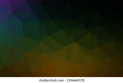 Dark Multicolor, Rainbow vector blurry hexagon template. Colorful illustration in abstract style with gradient. A new texture for your design.