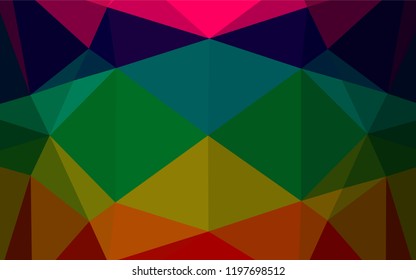 Dark Multicolor, Rainbow vector blurry hexagon template. A vague abstract illustration with gradient. The elegant pattern can be used as part of a brand book.