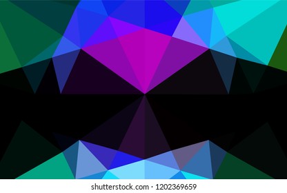 Dark Multicolor, Rainbow vector blurry hexagon texture. An elegant bright illustration with gradient. Brand new style for your business design.