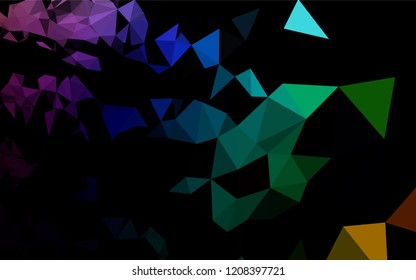 Dark Multicolor, Rainbow vector blurry hexagon template. Colorful illustration in abstract style with gradient. Brand new style for your business design.