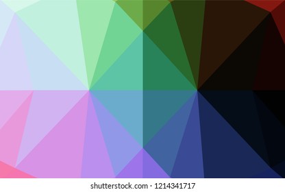 Dark Multicolor, Rainbow vector blurry hexagon template. Modern geometrical abstract illustration with gradient. A completely new design for your business.