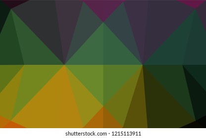 Dark Multicolor, Rainbow vector blurry hexagon pattern. A completely new color illustration in a vague style. A new texture for your design.