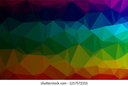 Dark Multicolor, Rainbow vector blurry hexagon pattern. Colorful abstract illustration with gradient. A completely new design for your business.