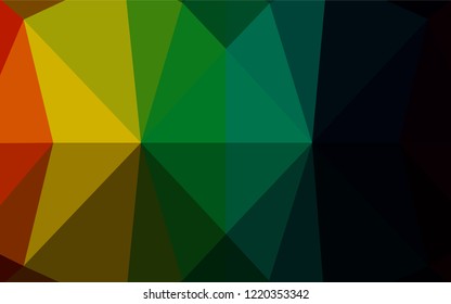 Dark Multicolor, Rainbow vector blurry hexagon pattern. Brand new colored illustration in blurry style with gradient. The completely new template can be used for your brand book.