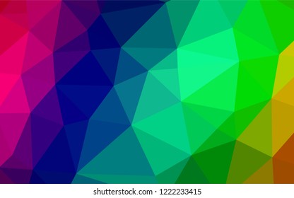 Dark Multicolor, Rainbow vector blurry hexagon pattern. Colorful illustration in abstract style with gradient. The elegant pattern can be used as part of a brand book.