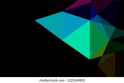 Dark Multicolor, Rainbow vector blurry hexagon template. Modern geometrical abstract illustration with gradient. The template can be used as a background for cell phones.