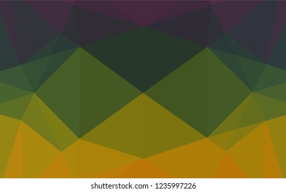 Dark Multicolor, Rainbow vector blurry hexagon template. Colorful abstract illustration with gradient. The textured pattern can be used for background.