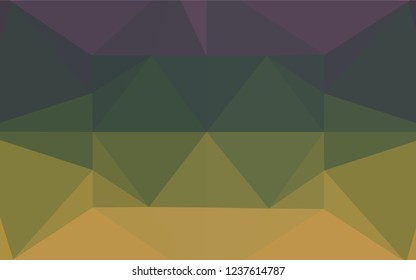 Dark Multicolor, Rainbow vector blurry hexagon template. Creative geometric illustration in Origami style with gradient. Brand new design for your business.