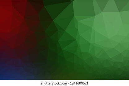 Dark Multicolor, Rainbow vector blurry hexagon template. A completely new color illustration in a vague style. A new texture for your design.