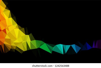 Dark Multicolor, Rainbow vector blurry hexagon texture. An elegant bright illustration with gradient. Brand new style for your business design.