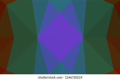 Dark Multicolor, Rainbow vector blurry hexagon template. Modern geometrical abstract illustration with gradient. The best triangular design for your business.