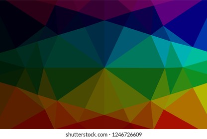 Dark Multicolor, Rainbow vector blurry hexagon texture. Modern geometrical abstract illustration with gradient. A completely new design for your business.