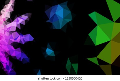 Dark Multicolor, Rainbow vector blurry hexagon texture. Modern geometrical abstract illustration with gradient. The completely new template can be used for your brand book.