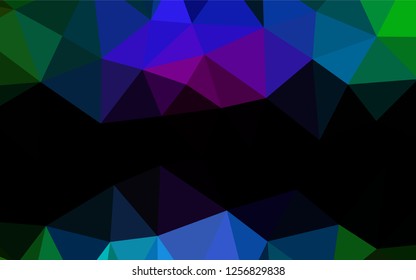 Dark Multicolor, Rainbow vector blurry hexagon pattern. Colorful illustration in abstract style with gradient. The elegant pattern can be used as part of a brand book.