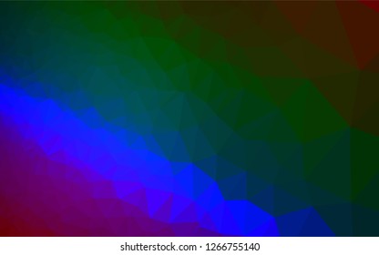 Dark Multicolor, Rainbow vector blurry hexagon pattern. An elegant bright illustration with gradient. Brand new design for your business.