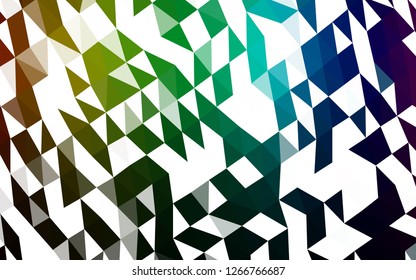 Dark Multicolor, Rainbow vector blurry hexagon pattern. Brand new colored illustration in blurry style with gradient. The textured pattern can be used for background.