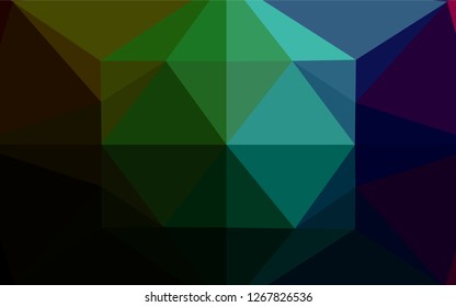Dark Multicolor, Rainbow vector blurry hexagon texture. Creative illustration in halftone style with gradient. The textured pattern can be used for background.